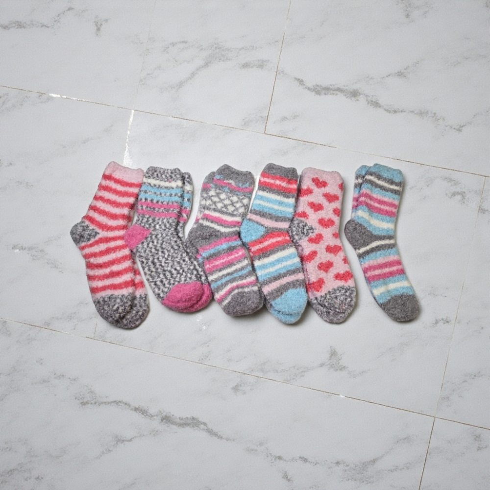 6 Cozy Striped and Patterned Women's Socks - NWT